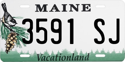 ME license plate 3591SJ