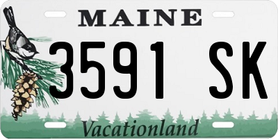 ME license plate 3591SK