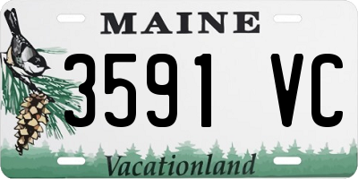 ME license plate 3591VC