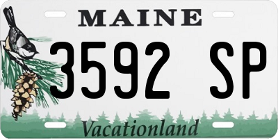 ME license plate 3592SP