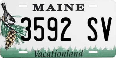 ME license plate 3592SV