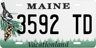 ME license plate 3592TD