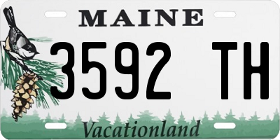 ME license plate 3592TH