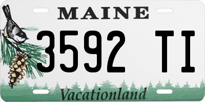 ME license plate 3592TI