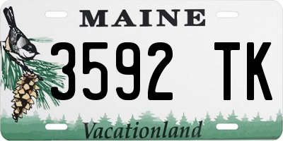 ME license plate 3592TK