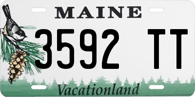 ME license plate 3592TT