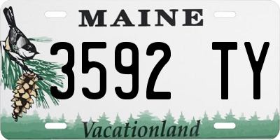 ME license plate 3592TY