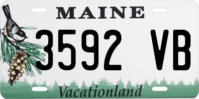 ME license plate 3592VB