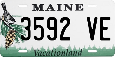 ME license plate 3592VE