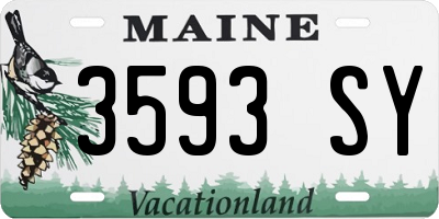 ME license plate 3593SY