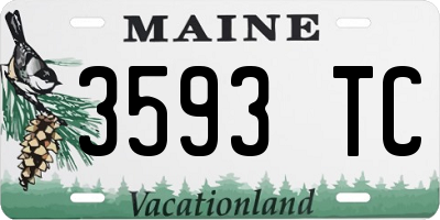ME license plate 3593TC