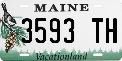 ME license plate 3593TH