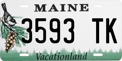 ME license plate 3593TK