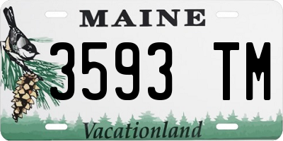 ME license plate 3593TM