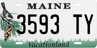 ME license plate 3593TY