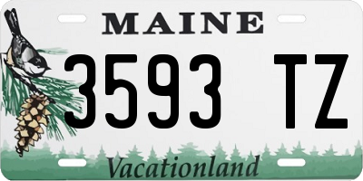 ME license plate 3593TZ