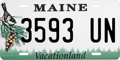 ME license plate 3593UN