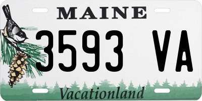 ME license plate 3593VA