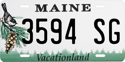 ME license plate 3594SG