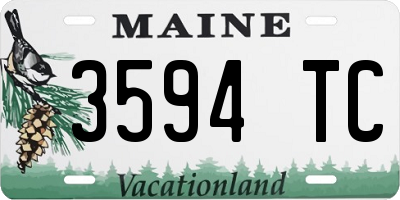ME license plate 3594TC