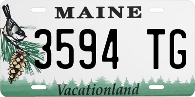ME license plate 3594TG
