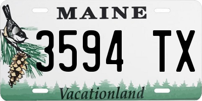 ME license plate 3594TX