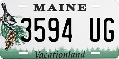 ME license plate 3594UG