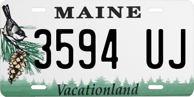 ME license plate 3594UJ