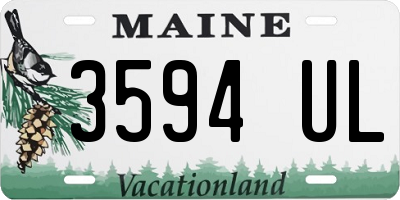 ME license plate 3594UL