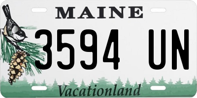 ME license plate 3594UN