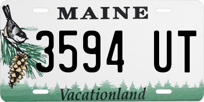 ME license plate 3594UT