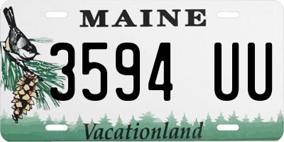 ME license plate 3594UU