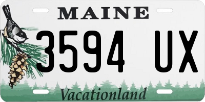 ME license plate 3594UX