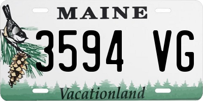 ME license plate 3594VG