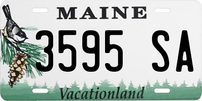 ME license plate 3595SA