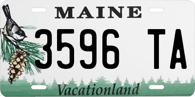 ME license plate 3596TA