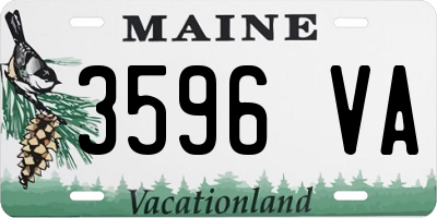 ME license plate 3596VA