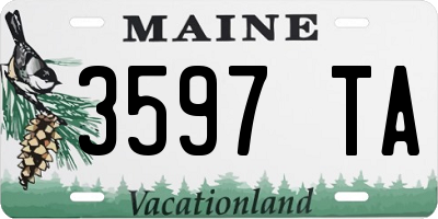 ME license plate 3597TA