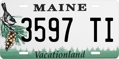 ME license plate 3597TI