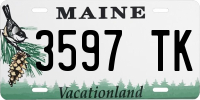 ME license plate 3597TK