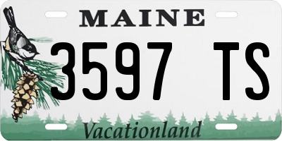 ME license plate 3597TS