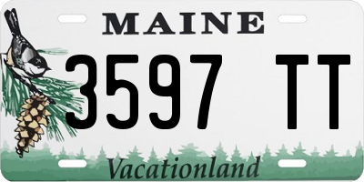 ME license plate 3597TT