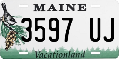 ME license plate 3597UJ