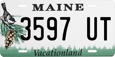 ME license plate 3597UT