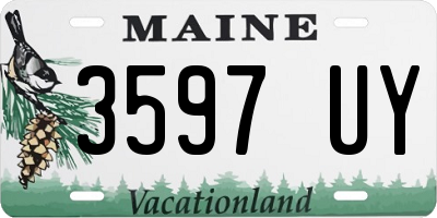 ME license plate 3597UY