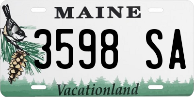 ME license plate 3598SA