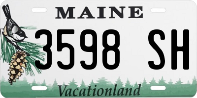 ME license plate 3598SH