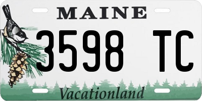 ME license plate 3598TC