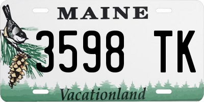ME license plate 3598TK