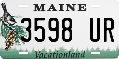 ME license plate 3598UR